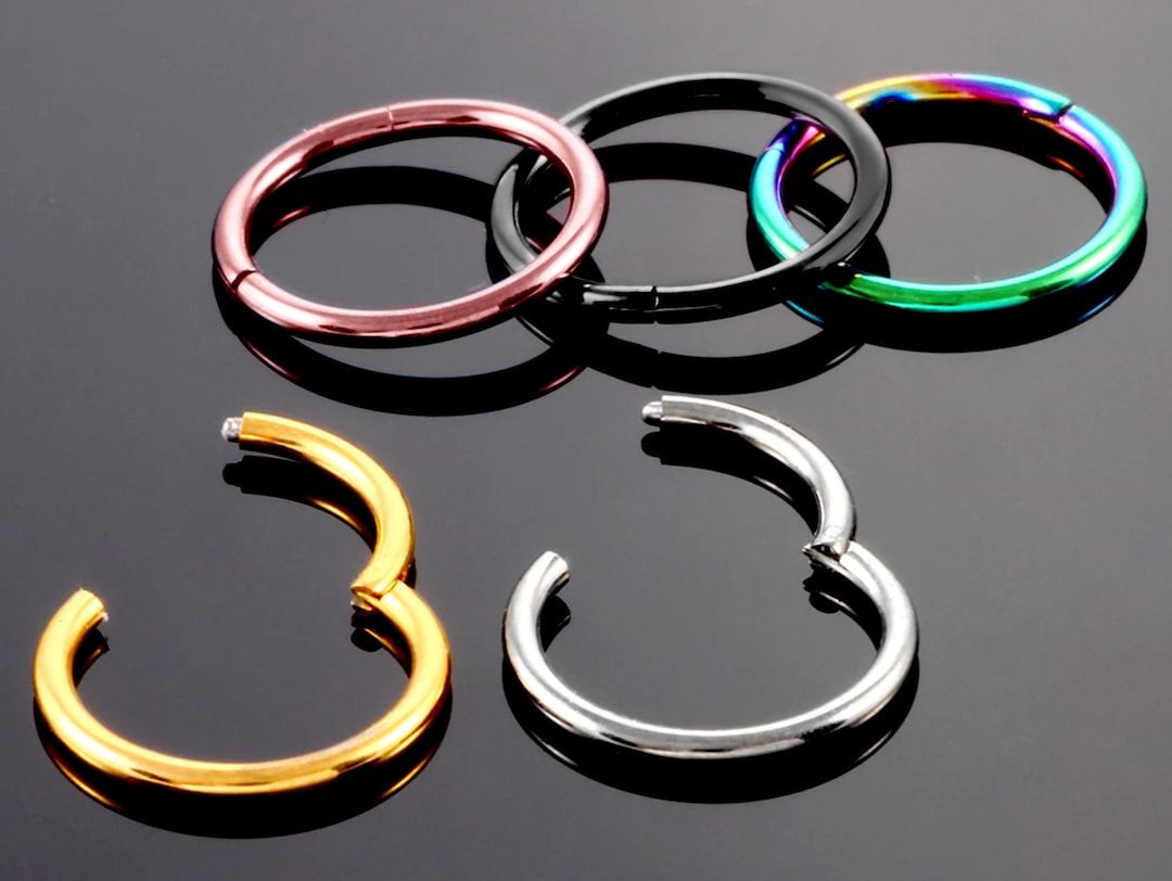 Nose Ring Septum Piercing Body Jewelry Clicker Hoops Helix, Lip Ring