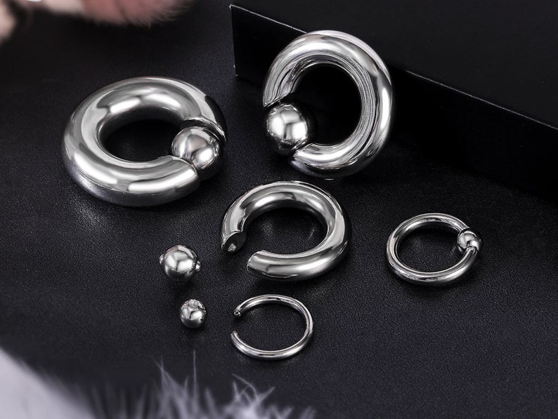 Septum Ball Hoop Captive Ring Closure Ball and Spring Ball Etsy