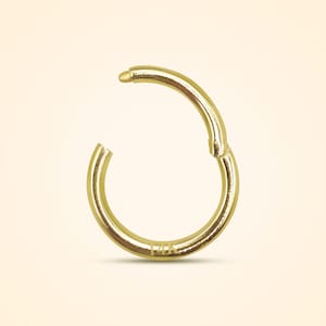 14K Gold / Titan Clicker Ringe Creolen Nasenpiercing Septum Schmuck - Handgemachter Körperschmuck - 1 Stück pro Bestellung