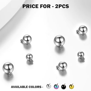 Titanium Internal Piercing Balls Loose Part Attachment for Internal Barbell, Labrets, Curved barbell, PA Ring, Big Gauge Piercing 16G to 00G