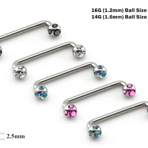 Titanyta Piercing: Kroppssmycken med flera CZ-kristaller (16G/14G)