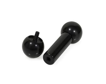 Piercing Prince Albert de titanio negro, joyería para pezón: barra para lengua con rosca interna (16G-0G)