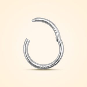 14K White Gold / Titanium Septum Clicker Hoops Nose Ring Piercing and Lip Jewelry - Handmade Body Jewellery - 1pc each order