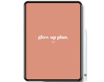 Glow Up 2.0 Planner | Health Planner | Self Growth Planner | Digital Planner | Mental Health | Digital Journal for GoodNotes