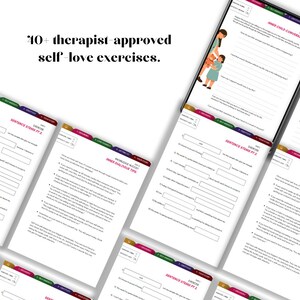 self love workbook, guided journal, self love guided journal, digital journal, digital guided journal, minimalist journal