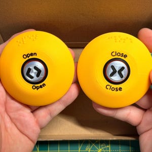 Train Door Inspired Open / Close Clickers PAIR - Detailed with the Braille on top - ideal enthusiast item for clicking / fidgeting