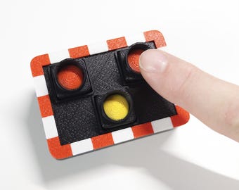 Railway Crossing Mini Clicker Fidget Toy - Super Satisfying Click! with 3 Embedded Clicking Keyboard Switches