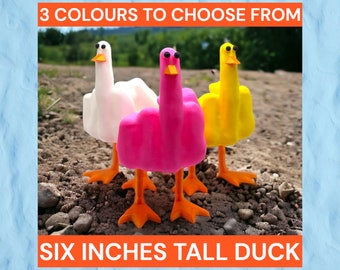 The Duck You - Rude Swearing Duck Ornament for the home, office, garden.  Made of ducking lightweight plastic, Ideal Gift for Anyone!