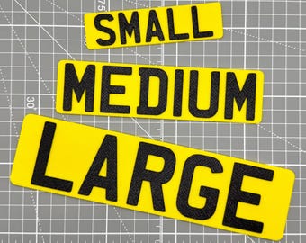 Mini Number Plate Personalised Signs – UK Style Novelty Gift Custom Name Plate 3 Sizes *Not a Sticker - Thick and High Quality