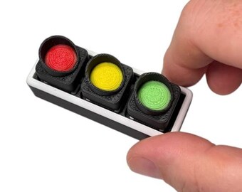 Traffic Light Sensory Fidget Key Clicker - Keyboard Switch Click Toy - Super Satisfying Clicking Sounds - Pocket Sized!