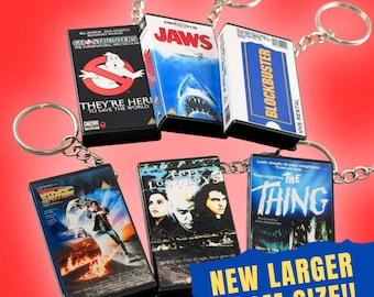 VHS Movie Box Keyring NEW Larger Size  – Classic Retro Gift, Nostalgic Collectible, Durable and Authentic Look with Free Standard Delivery