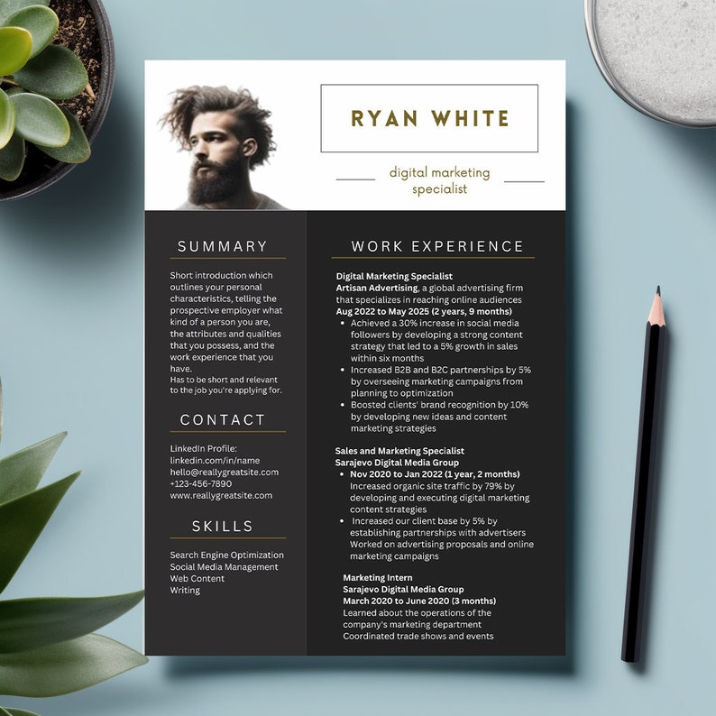 Customizable Professor CV Template, Academic Resume Template, CV Customizable Professor CV Template, Academic Resume Template, CV