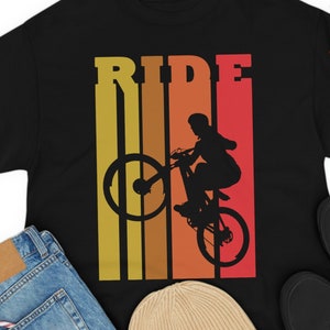 RIDE Mountain Bike shirt, Graphic Design Tee, Mountain Biking Tee, Outdoor Graphic Shirt, Cycling Tee, Gift For Mountain Bikers