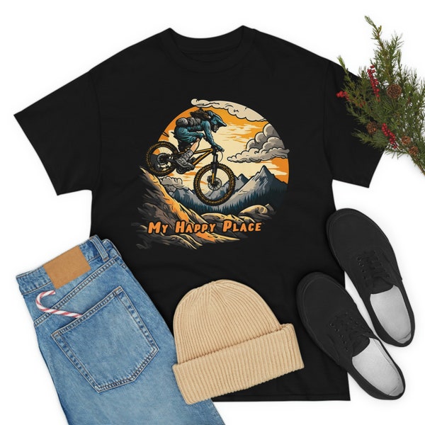 Men's Double Exposure Mountain Bike T-Shirt | Black Lantern Dark Heather Grey / XL