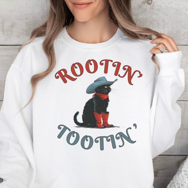 Rootin' Tootin' Cowgirl Cat Shirt for Cat Lover Shirt Funny Cowboy Shirt Funny Cowgirl Shirt Western Style Cat Shirt Cowboy Cat Lover Gift