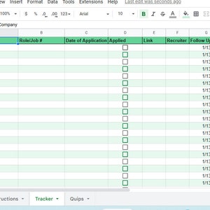 Job Application Tracker Template