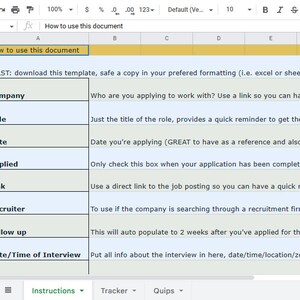 Job Application Tracker Template - Etsy