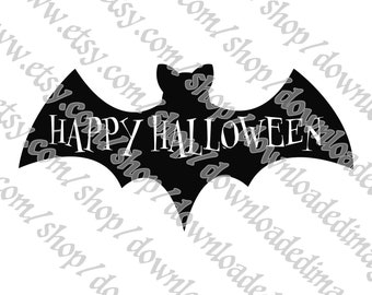 Happy Halloween svg, png, ai, eps, Halloween vleermuis, Cricut afbeelding