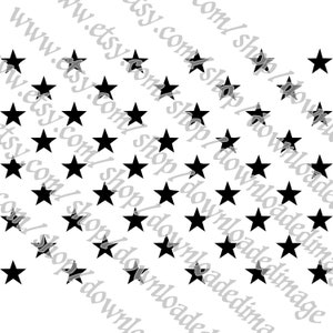 50 Sterne SVG, amerikanische Flagge Sterne PNG, Flagge Sterne AI, Cricut Image