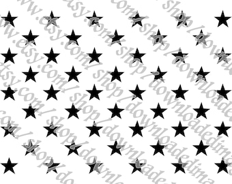 50 sterren SVG, Amerikaanse vlag sterren PNG, vlag sterren AI, Cricut afbeelding