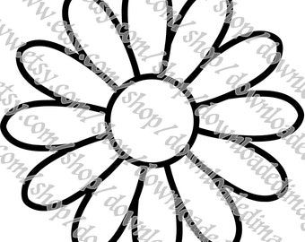 Daisy SVG, Flower PNG, AI, Daisy Outline voor Cricut