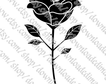 Rose PNG, SVG, AI, Rose Clipart voor Cricut