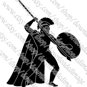 Guerreiro Espartano PNG, SVG, AI, Clipart Espartano para Cricut