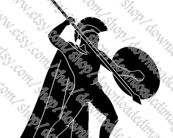 Spartaanse krijger PNG, SVG, AI, Spartaanse clipart voor Cricut