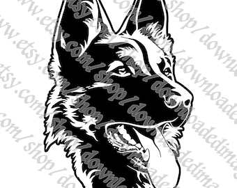 Duitse herder SVG, PNG, AI, Duitse herder Cricut Clipart, K9