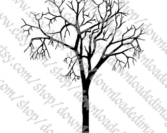Dode boom SVG, Dode boom PNG, boomtakken Clipart, boom voor Cricut