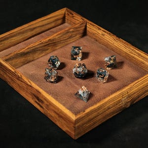 Bocote Wood Dice Tray for Dungeons and Dragons, Dnd, Pathfinder, or any tabletop RPG. Great gift for gamers.