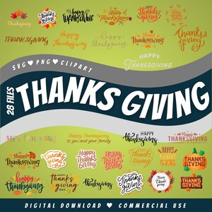 ThanksGiving SVG PNG bundle thankful files for cricut turkey mega pack silhouette pumpkin file sublimation fall digital download