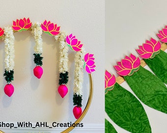 Lotus Cutouts and Toran for Festival Decor | Eco-Friendly Handmade Thoran | Indian Festival Decor | Door hangings | DIY Toran for Pooja Room