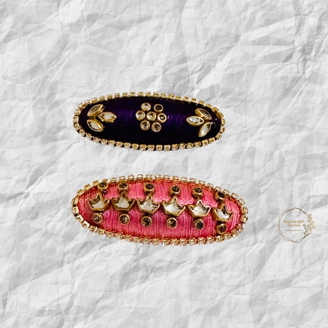 Saree Rally Pin Saree Pins | Indian Style Saree Pin | Thread and Stone Saree Pins ...