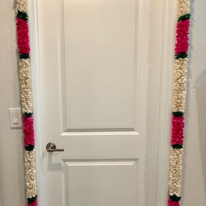 Solawood Garlands for Decorations 6ft Pair [2pc] in White, Pink and Green combo | Parrot 18” MDF cutouts | Parrot & flower garlands