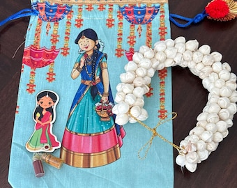 Half saree Function Return gift bags | Haldi Return Gifts | Mehendi bags |Potli bags for Indian occasions