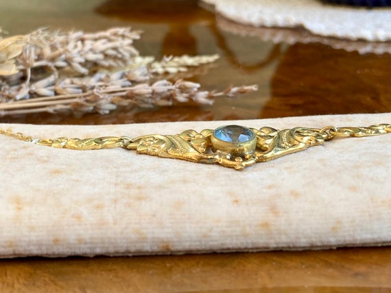 Antik Collier Gold mit Spinell um 1900 // Biederm… - image 4