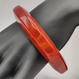 Thick Marbled Red Bangle