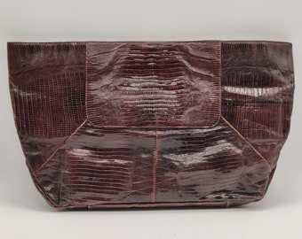 TALON Lizard Leather Large Clutch Purse