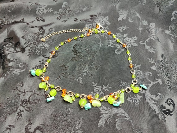 Boho bead and rock necklace - image 3