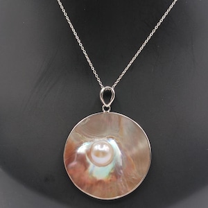Gray Mabe Blister Pearl Sterling Pendant