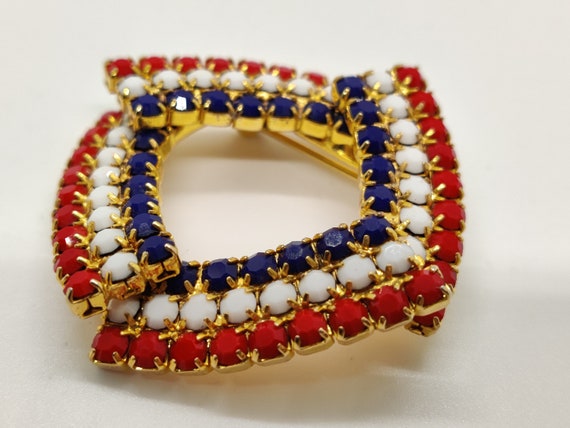 Red, White and  Blue  Nautical /Patriotic Brooch - image 2