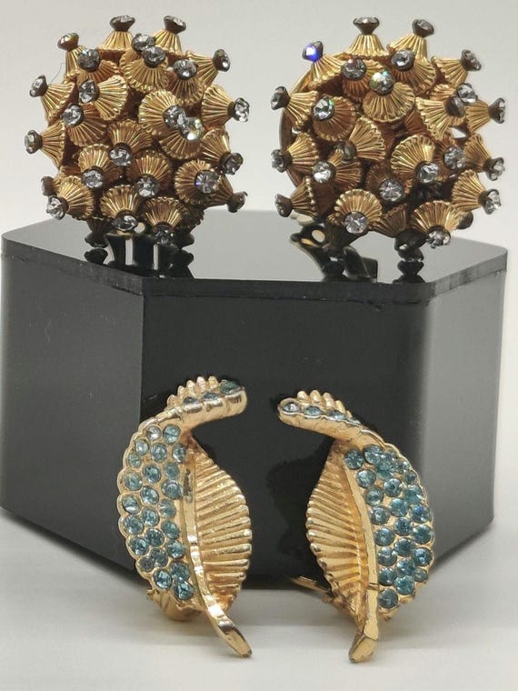 Monet /Bobley /BSK  Midcentury signed Clip earrin… - image 1