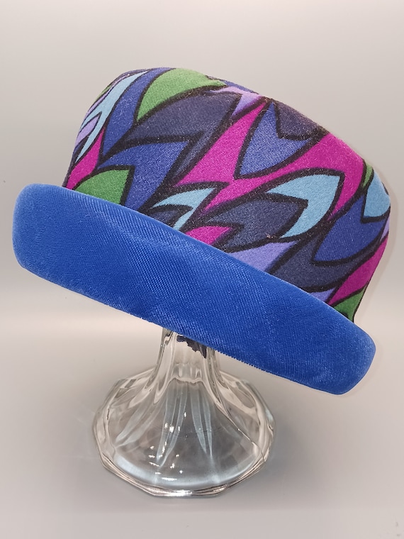 Pucci inspired 1960s mod  hat