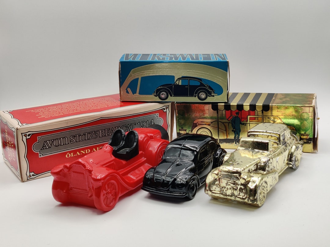 SET of Avon Car Bottles With Boxes Etsy