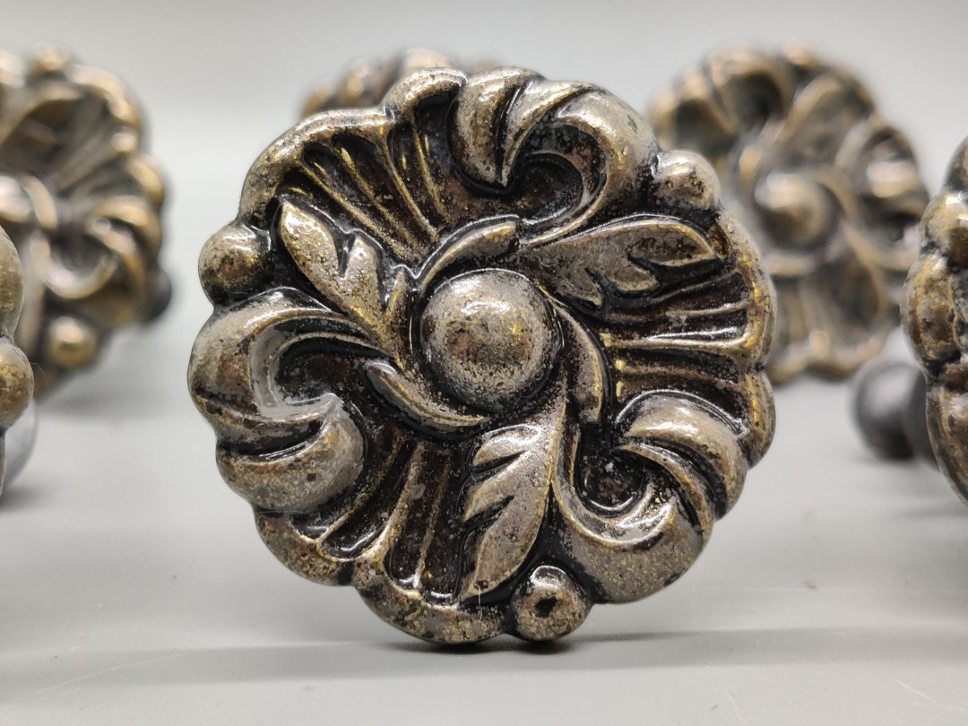 MCM French Provincial Metal Drawer Knobs/pulls. Set of 10. Etsy