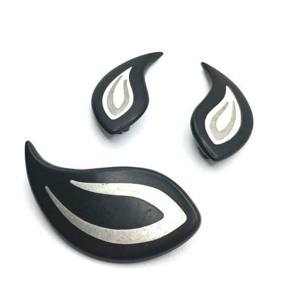 Hans Hansen Brooch and Earrings Set