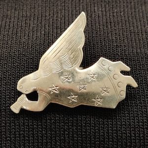 Hand made silver-tone Angel Brooch