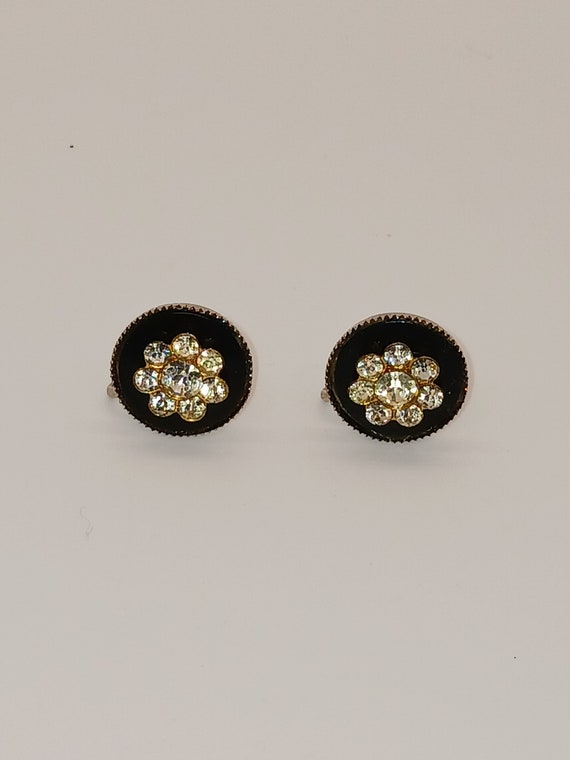 Rhinestone cluster earrings