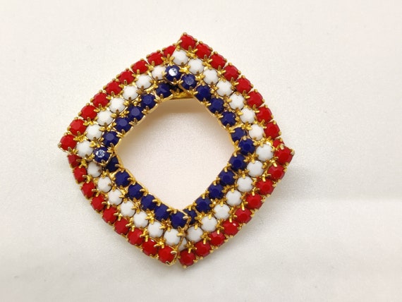 Red, White and  Blue  Nautical /Patriotic Brooch - image 1